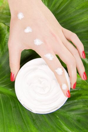  care for beautiful woman handsの写真素材