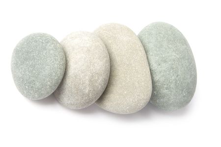 stones for spa therapy isolated in white backgroundの写真素材