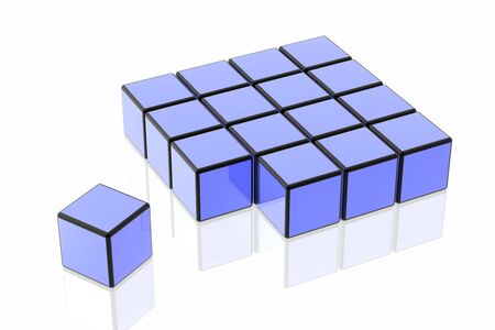 many cubesの写真素材