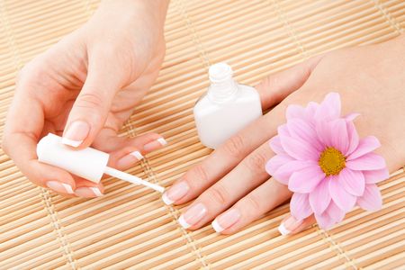 care for beautiful woman hands の写真素材