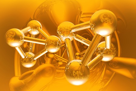 Render of molecule の写真素材