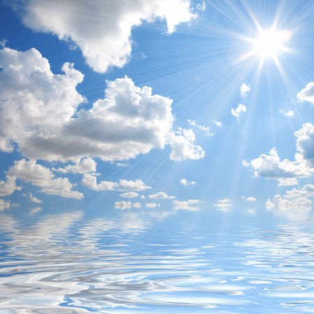 sunny sky background の写真素材