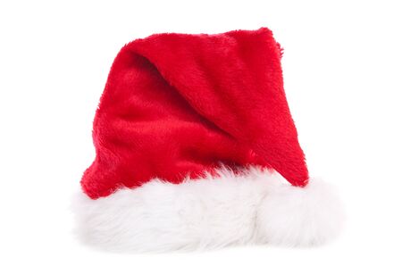 Santa hat isolated in white backgroundの写真素材