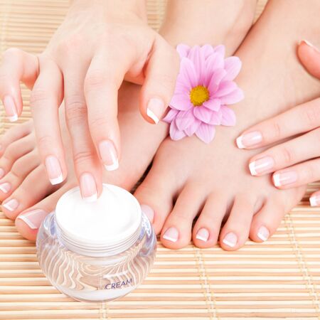 care for beautiful woman skinの写真素材