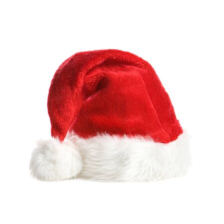Santa hat isolated in white backgroundの写真素材