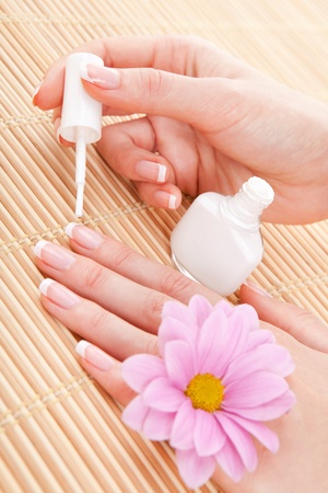 care for beautiful woman nailsの写真素材