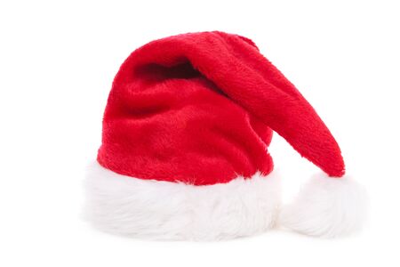 Santa hat isolated in white backgroundの写真素材