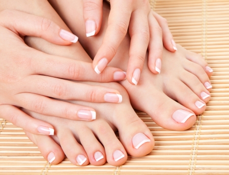 care for beautiful woman legsの写真素材