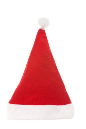 Santa hat isolated in white backgroundの写真素材