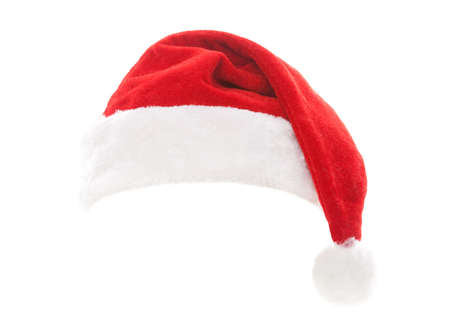 Santa hat isolated in white backgroundの写真素材