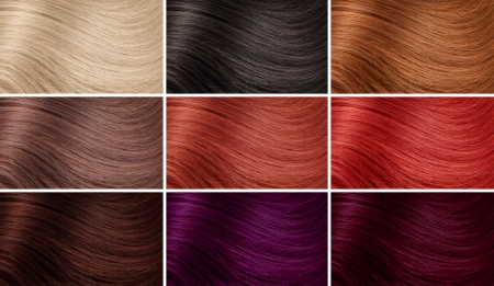 Example of different hair colorsの写真素材