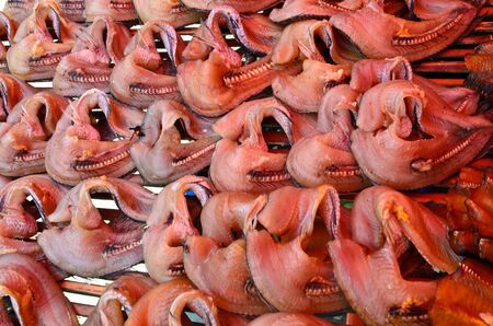 Dried fish in thailand marketの写真素材
