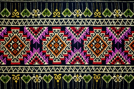 pattern of thai hand made fabricの写真素材