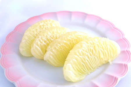 The Pomelo fruit on dish