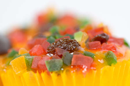 cup cake isolated on whiteの写真素材