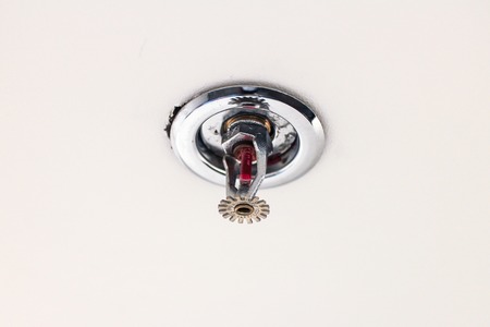 Fire sprinkler on the ceilingの写真素材