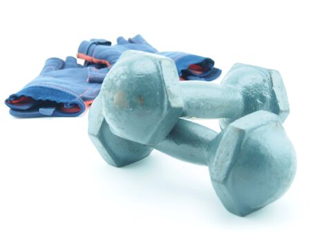 weight training with dumbbellsの写真素材