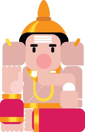 Hindu god Lord ganeshaのイラスト素材