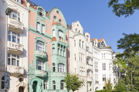 luxury appartement buildings berlin, germanyの写真素材