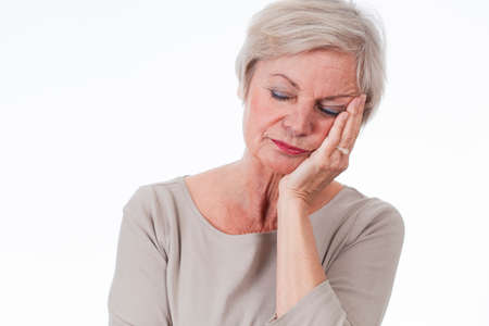 confident neat senior woman various situations at homeの写真素材