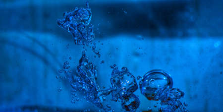 Water reflection with fruit
