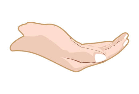 Vector Image Illustration of a hand looking upのイラスト素材