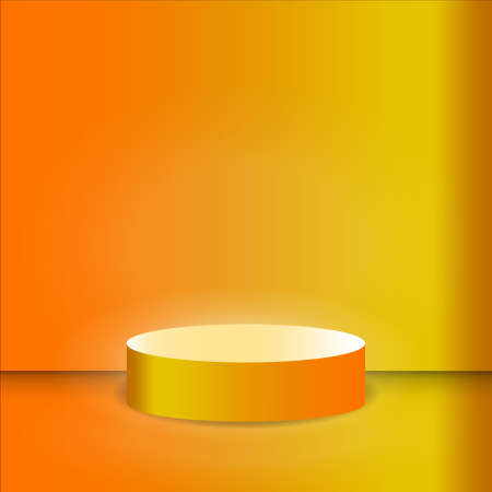 Gold gradation color display product illustration vector imageのイラスト素材