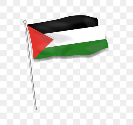 Palestine flag illustration vector EPS 10のイラスト素材