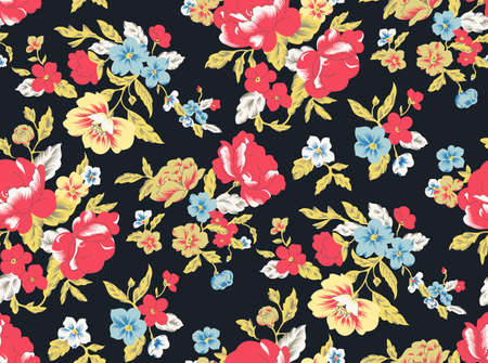 Seamless repeat floral pattern design with minute intricacies and detailの写真素材