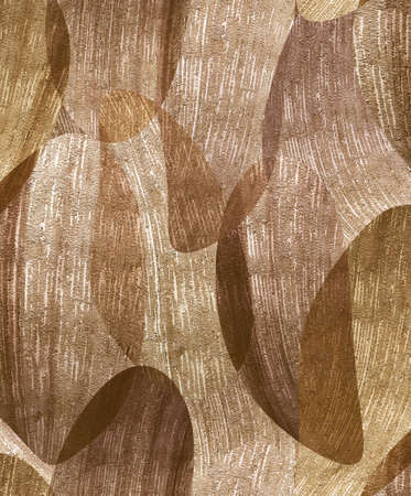 Half drop seamless surface pattern design with modern, geometric, abstract texture creating a 3D effect, hand painted.の写真素材