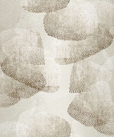 Half drop seamless surface pattern design with modern as well as abstract dots texture creating a 3D effect, hand painted.の写真素材
