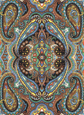 Seamless repeat surface pattern designs with modern ornaments paisley style and motifs with fabric texture.の写真素材