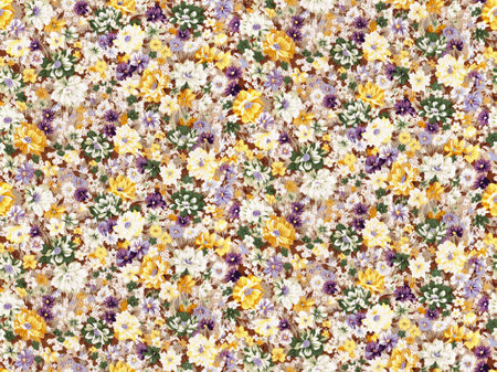 Seamless repeat surface pattern designs with tropical floral style and motifs in spring summer colors with nice fabric texture.の写真素材