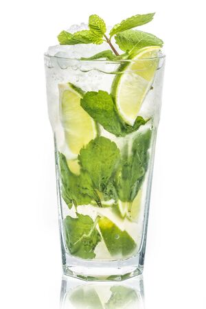 A glass of Mojitoの写真素材