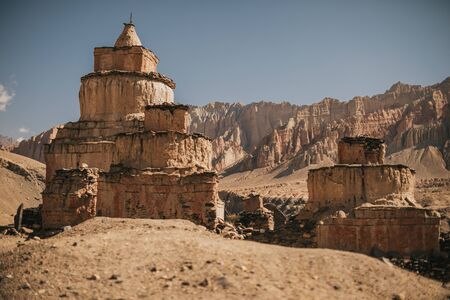 Upper mustang - Kingdom of Lo. tradition Nepal.の写真素材
