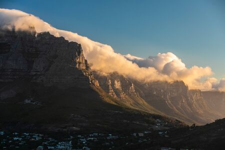 Cape town-capital of South Africa.Table mountainの写真素材