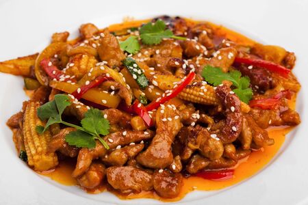 Chicken Teriyaki with vegetableの写真素材