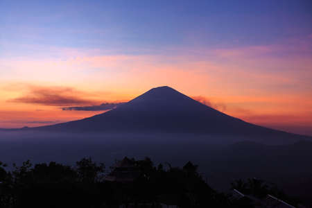 Mountain range in sunrise.の写真素材