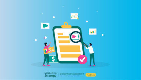 affiliate digital marketing strategy concept. refer a friend with people character sharing referral business partnership and earn money online. template for web landing page, banner, presentationのイラスト素材