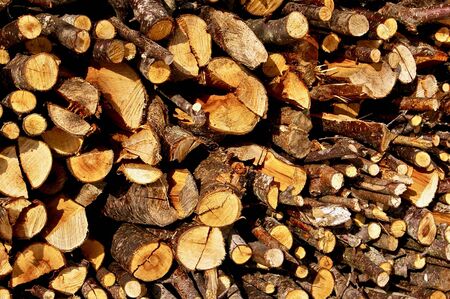 Stack of firewoodの写真素材