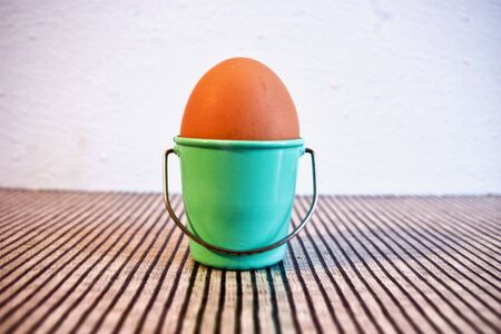 Egg in an eggcupの写真素材