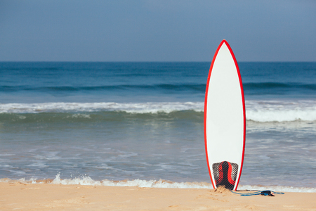 Surfboard in the Sandの写真素材