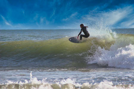 Surfing Rincon point in California 01-21-2005