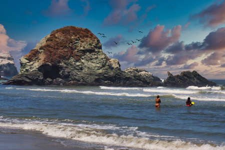 Surfing, hiking and sunbathing at Sand Dollar State Beach in Big Sur California