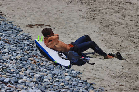 Surfing and hiking at Sand Dollar beach in Big Sur California