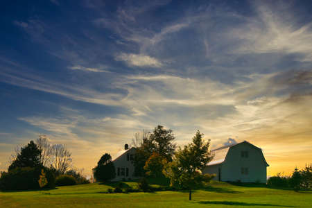 traveling in the Midlands in Nova Scotia in the fallの写真素材