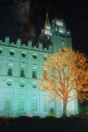 Salt Lake city at Christmas time