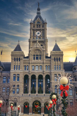 Salt Lake city at Christmas timeの写真素材