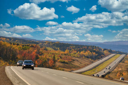 Touring the Midlands in Nova Scotia in the fallのeditorial素材