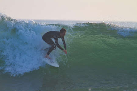Surfin Rincon in Californiaの写真素材